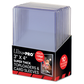 ULTRA PRO - Paquete de micas 3" x 4" Super Thick Toploader & Card Sleeves: Clear c/10 - Gamesmart
